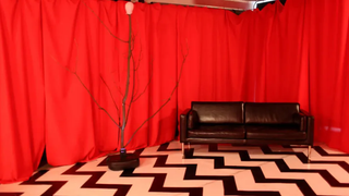 Adorable little squirrels experience adorable little horrors in a tiny version of <i>Twin Peaks</i>' red room